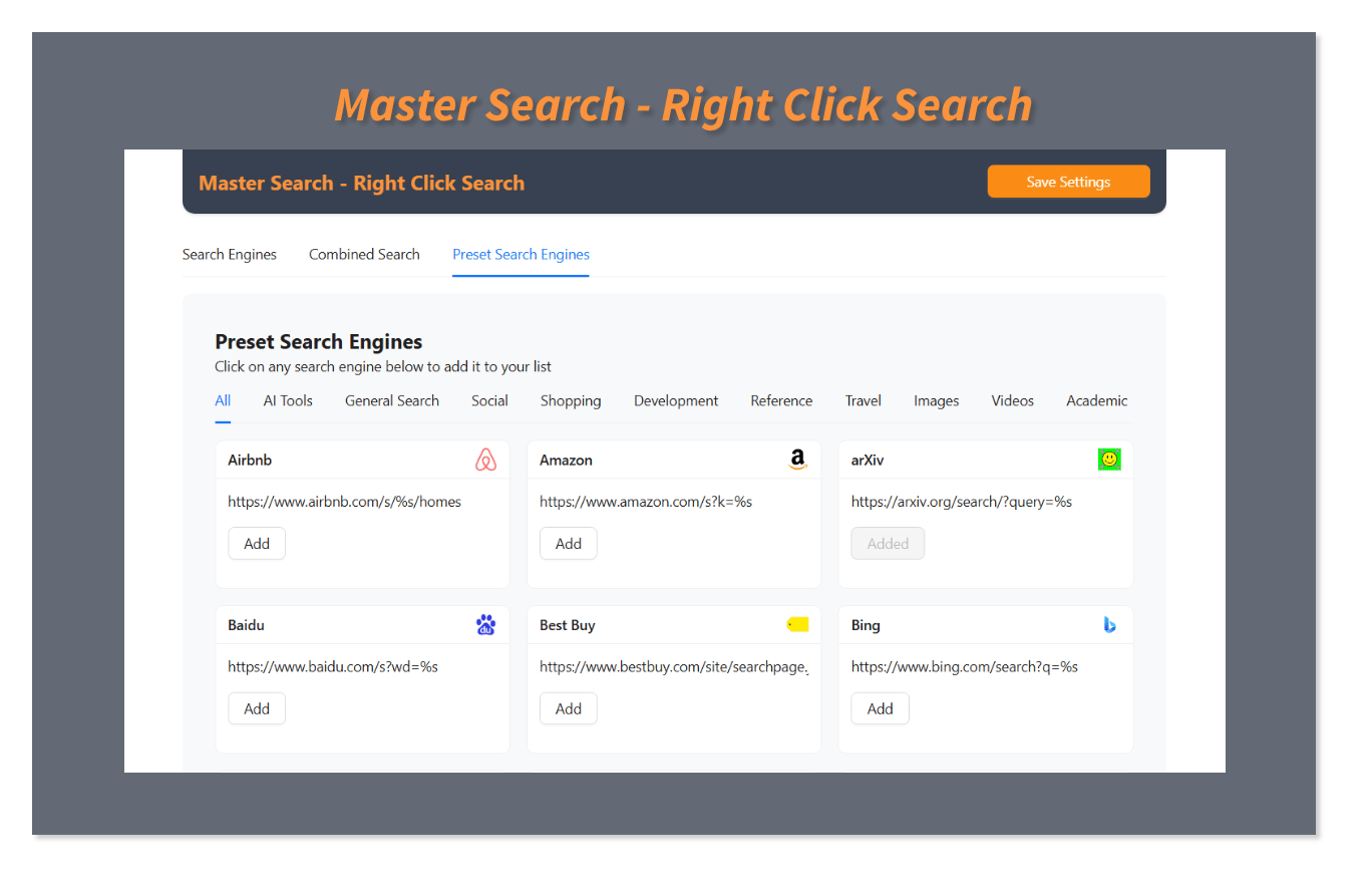 Master Search – Right Click Search screenshot 3