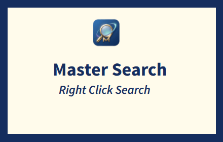 Master Search – Right Click Search