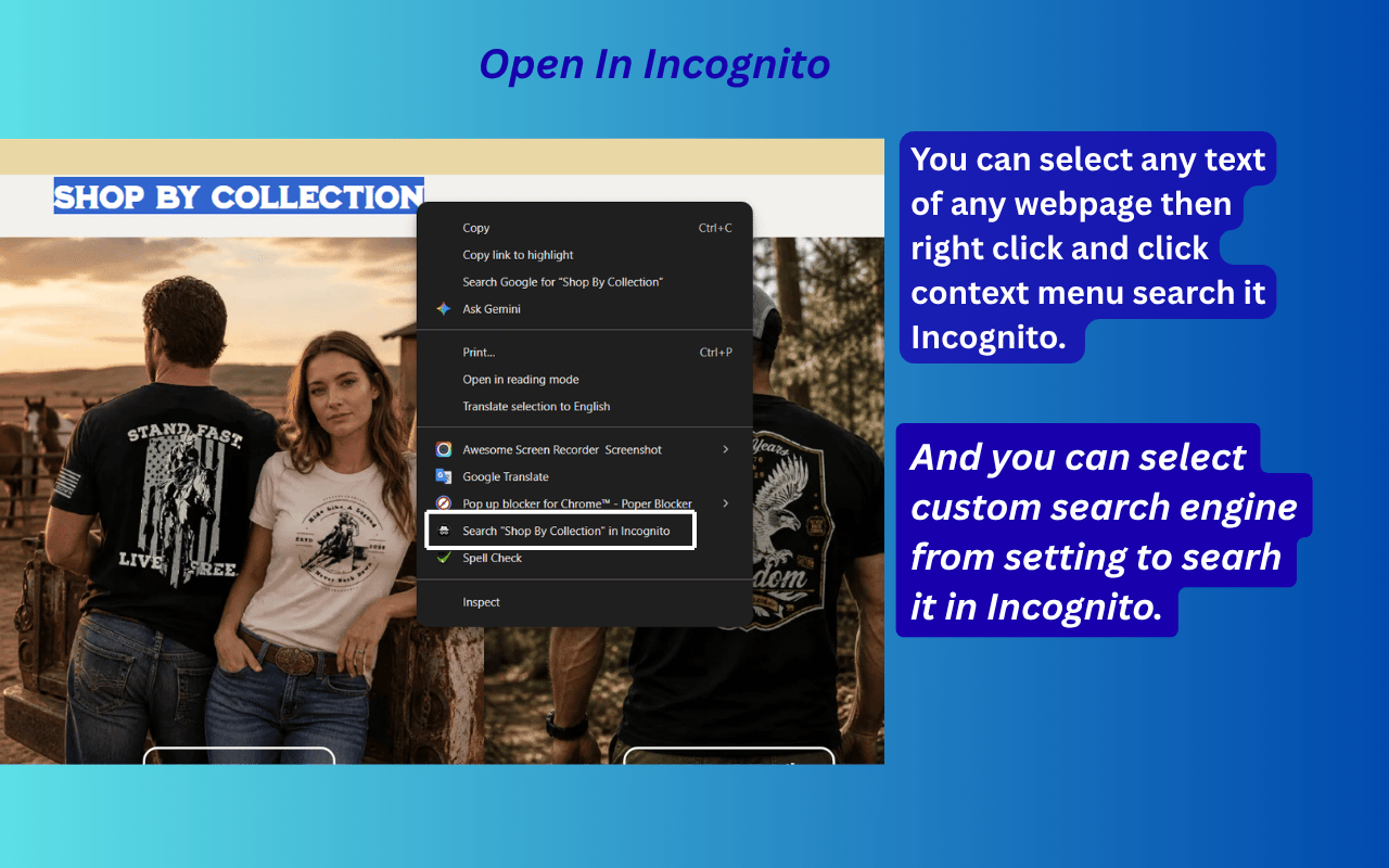 Open In Incognito screenshot 2